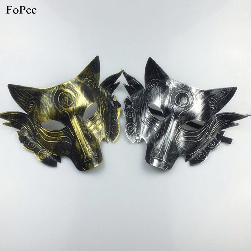  / ǹ Ƽ ũ DIY  Ӹ ũ īϹ ũ ҷ ũ  ȸ ǰ    ũ ǰ/Gold/Silver Party Mask DIY Wolf Head Masks Carnival Mask Halloween Christm